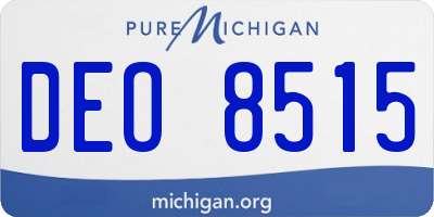 MI license plate DEO8515