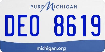 MI license plate DEO8619