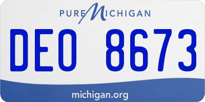MI license plate DEO8673