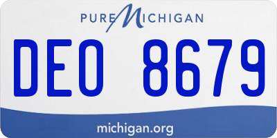 MI license plate DEO8679