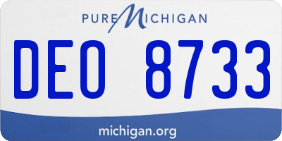MI license plate DEO8733