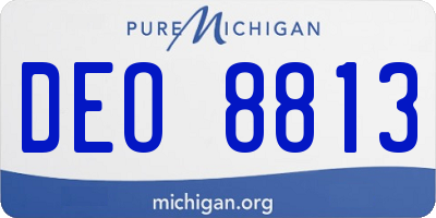 MI license plate DEO8813