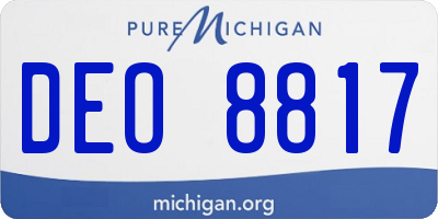 MI license plate DEO8817