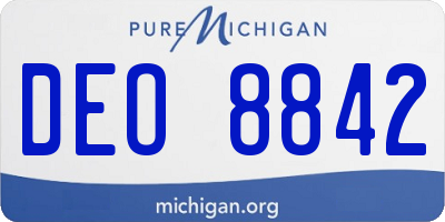 MI license plate DEO8842