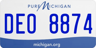 MI license plate DEO8874