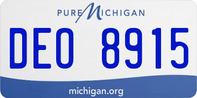 MI license plate DEO8915