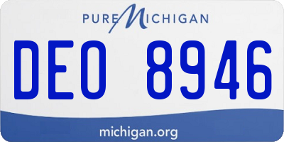 MI license plate DEO8946