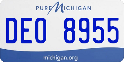 MI license plate DEO8955