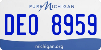 MI license plate DEO8959