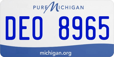 MI license plate DEO8965