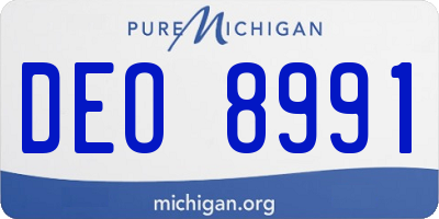 MI license plate DEO8991