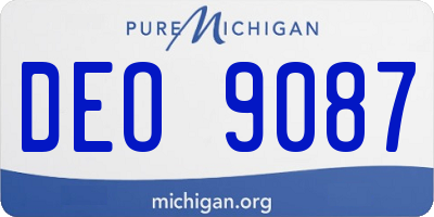 MI license plate DEO9087