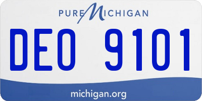 MI license plate DEO9101