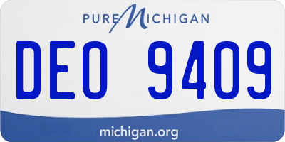 MI license plate DEO9409