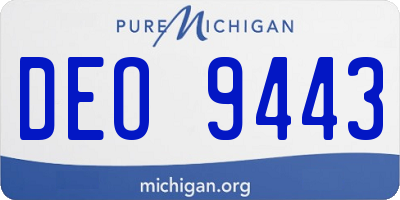 MI license plate DEO9443