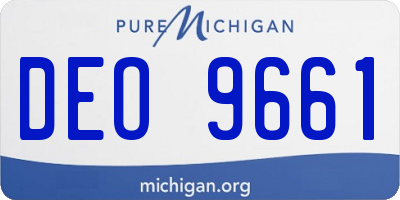 MI license plate DEO9661