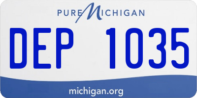 MI license plate DEP1035