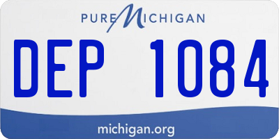 MI license plate DEP1084