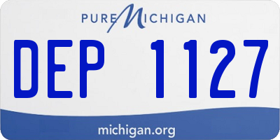 MI license plate DEP1127