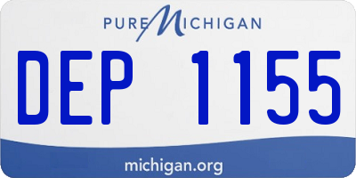 MI license plate DEP1155