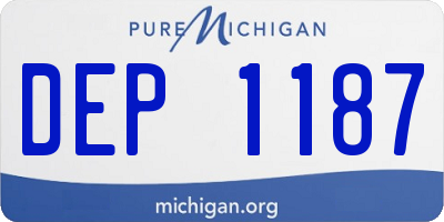 MI license plate DEP1187