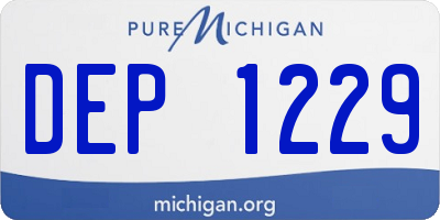 MI license plate DEP1229