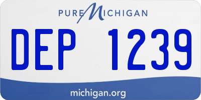 MI license plate DEP1239
