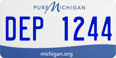 MI license plate DEP1244