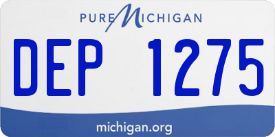 MI license plate DEP1275