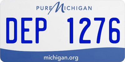 MI license plate DEP1276