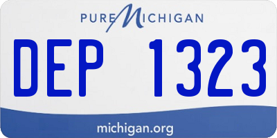 MI license plate DEP1323
