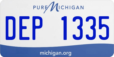 MI license plate DEP1335