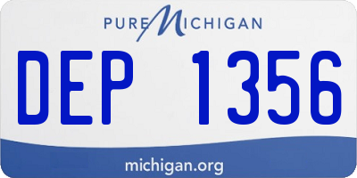 MI license plate DEP1356