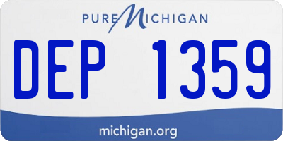 MI license plate DEP1359