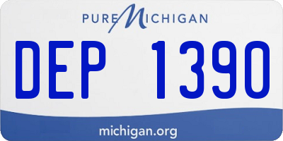 MI license plate DEP1390