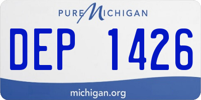 MI license plate DEP1426