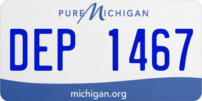 MI license plate DEP1467