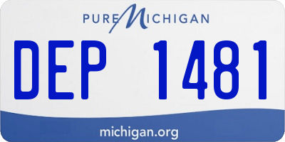MI license plate DEP1481