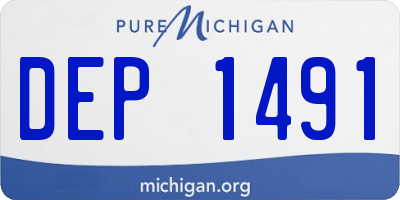 MI license plate DEP1491