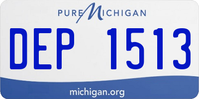 MI license plate DEP1513