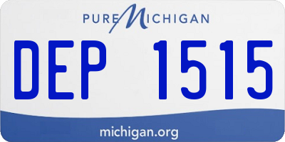 MI license plate DEP1515