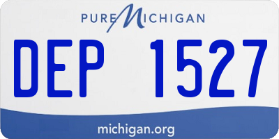 MI license plate DEP1527