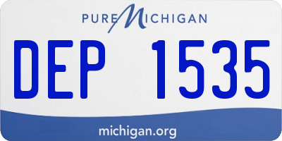 MI license plate DEP1535