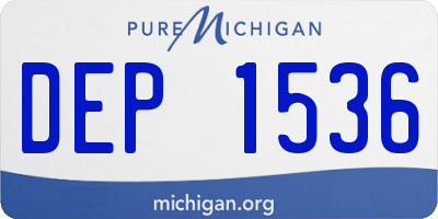 MI license plate DEP1536