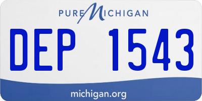 MI license plate DEP1543