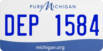 MI license plate DEP1584