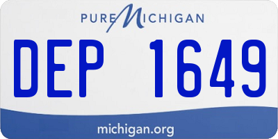 MI license plate DEP1649