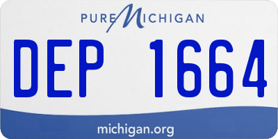 MI license plate DEP1664