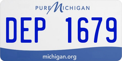 MI license plate DEP1679