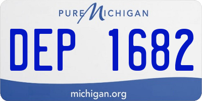 MI license plate DEP1682